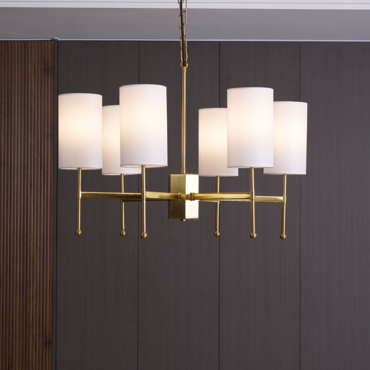 Ulcarisra lampadario in ottone e tessuto vintage Tradizionale