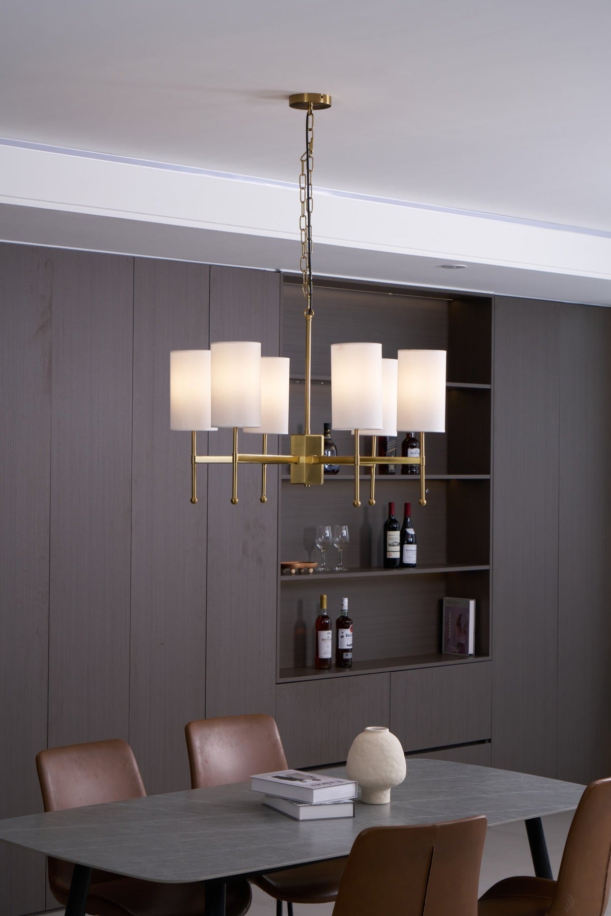 Ulcarisra lampadario in ottone e tessuto vintage Tradizionale