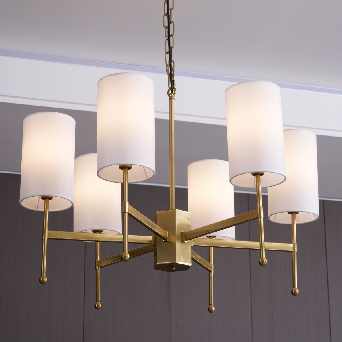 Ulcarisra lampadario in ottone e tessuto vintage Tradizionale