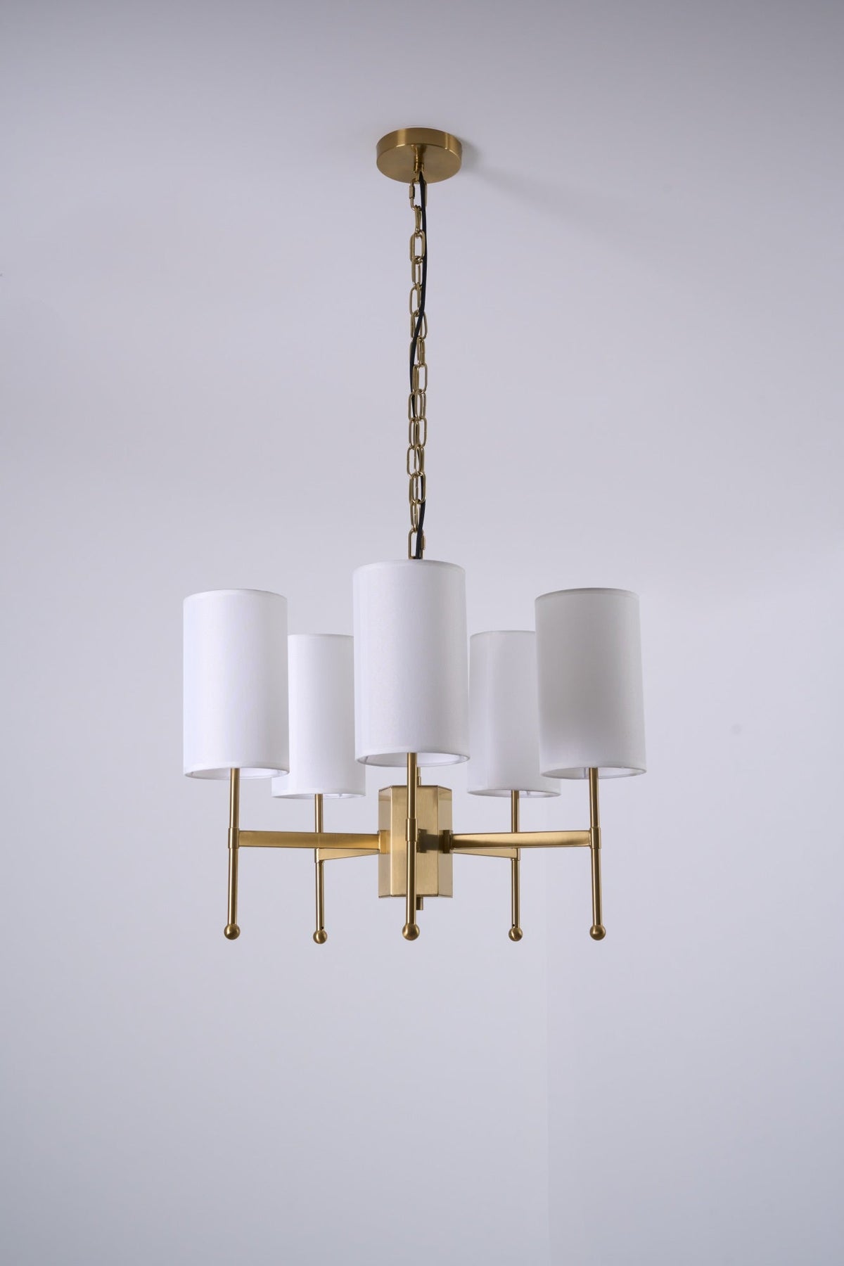 Ulcarisra lampadario in ottone e tessuto vintage Tradizionale