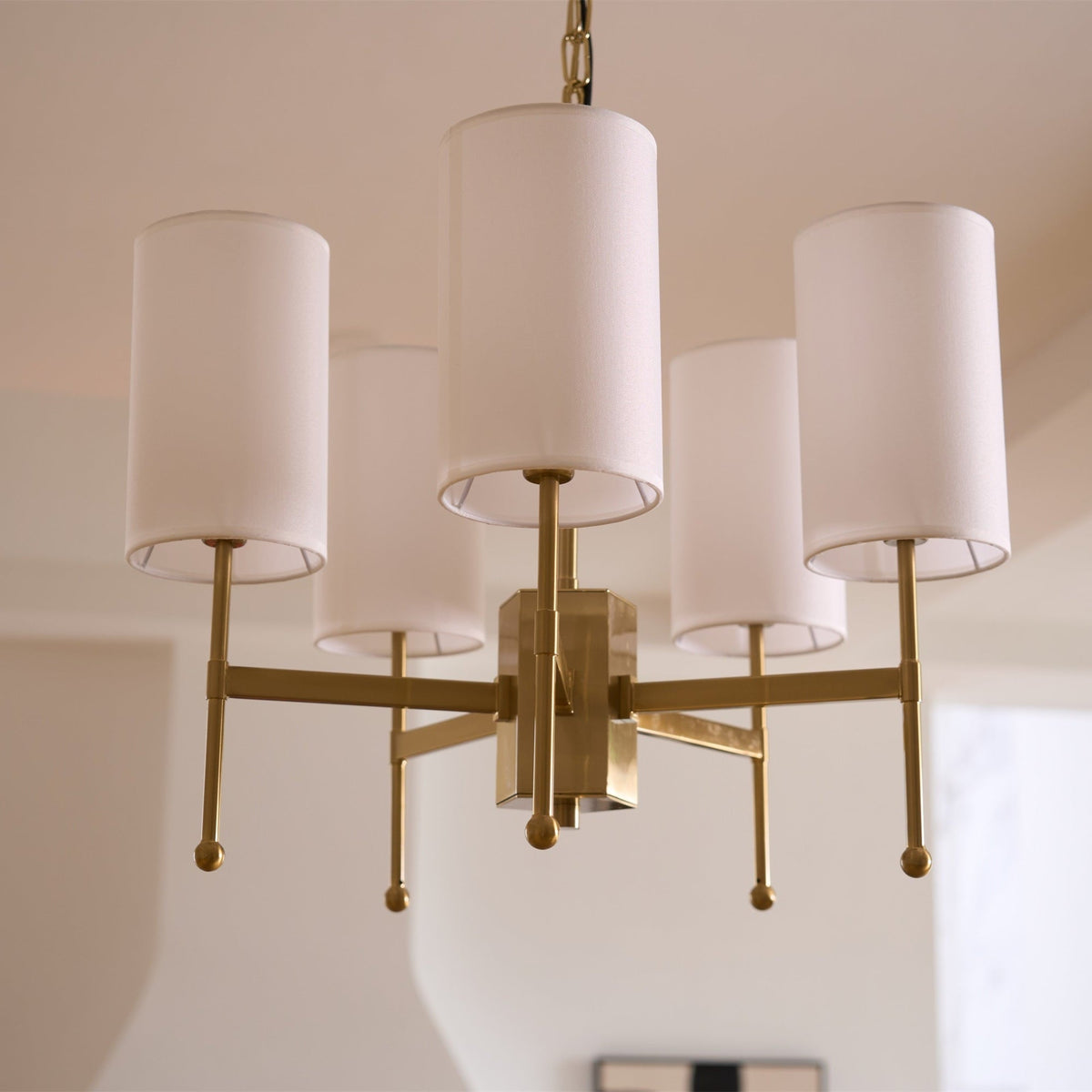Ulcarisra lampadario in ottone e tessuto vintage Tradizionale