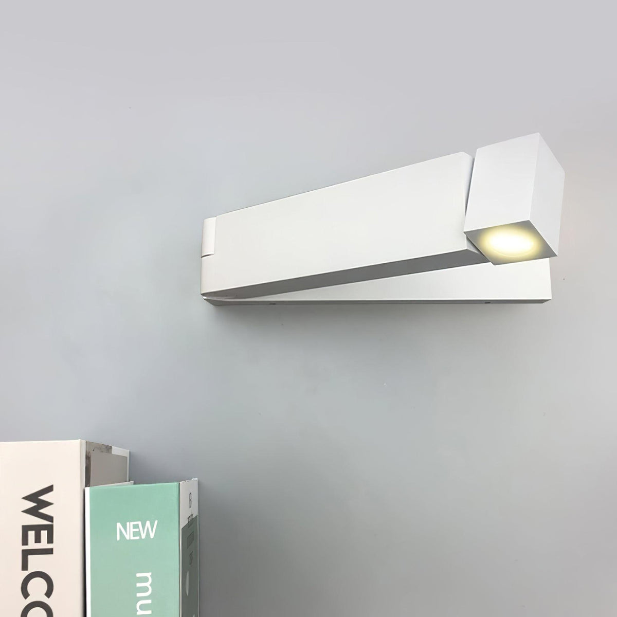 LED lampada da parete Corpo in Leghe di Alluminio nero Opaco Nickel minimalista in nichel