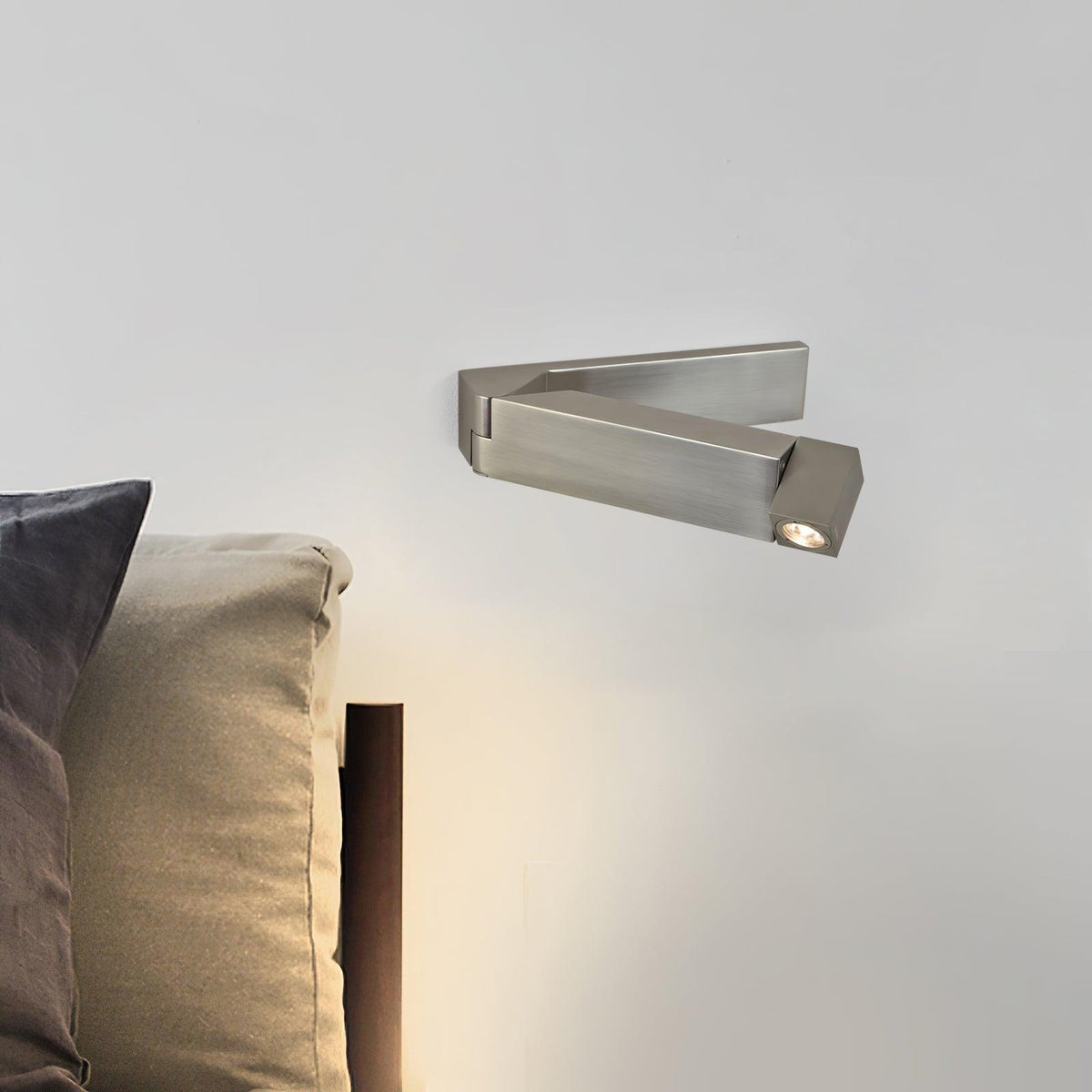LED lampada da parete Corpo in Leghe di Alluminio nero Opaco Nickel minimalista in nichel