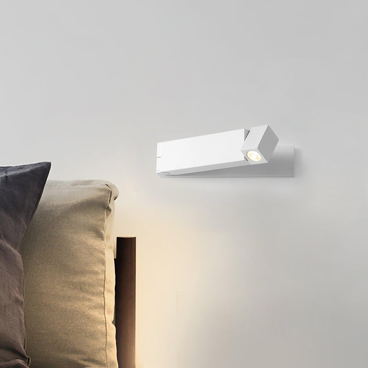 LED lampada da parete Corpo in Leghe di Alluminio nero Opaco Nickel minimalista in nichel