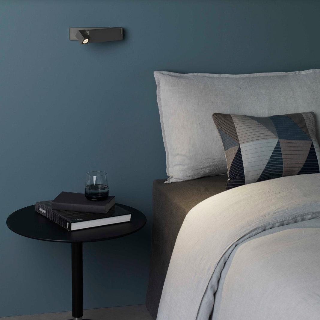 LED lampada da parete Corpo in Leghe di Alluminio nero Opaco Nickel minimalista in nichel