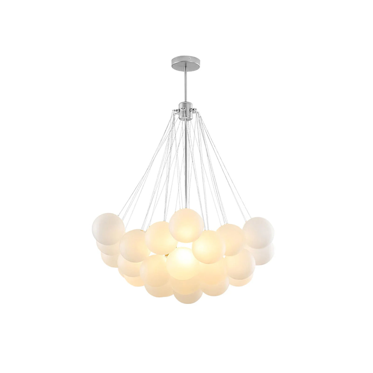 Lustra Lux Lampadario con Bolle in Vetro Satinato - Relic Pieces