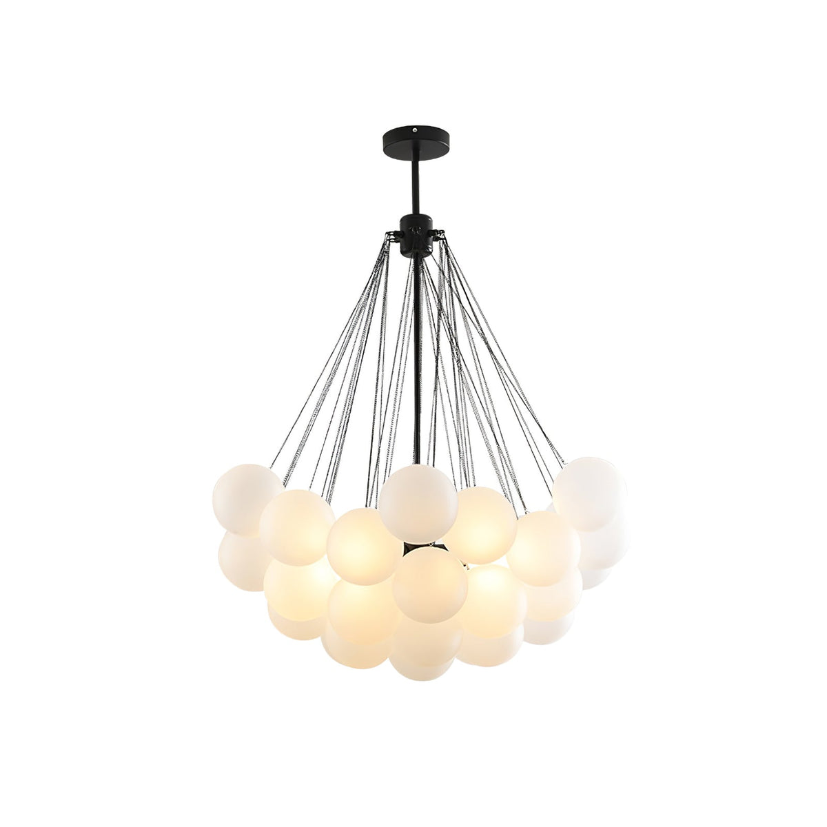 Lustra Lux Lampadario con Bolle in Vetro Satinato - Relic Pieces