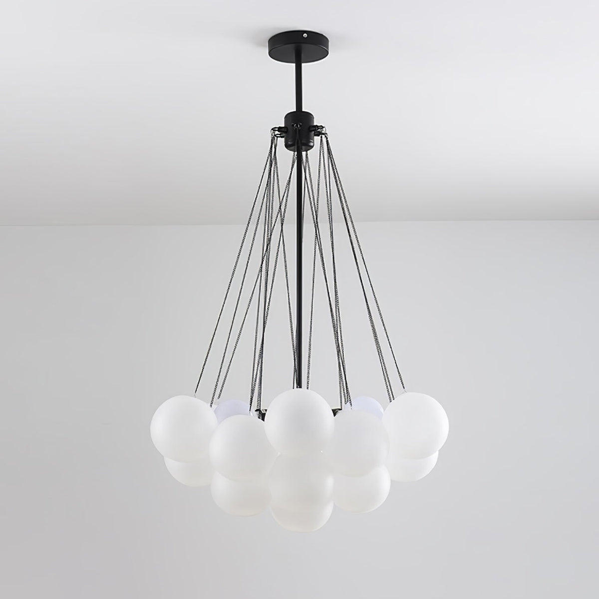 Lustra Lux Lampadario con Bolle in Vetro Satinato - Relic Pieces