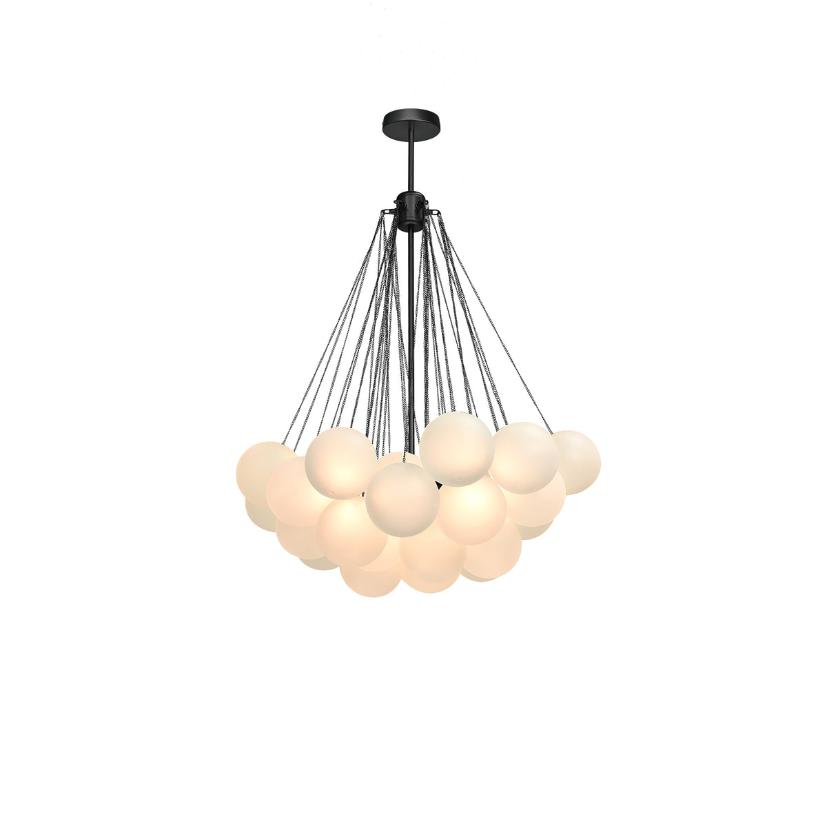 Lustra Lux Lampadario con Bolle in Vetro Satinato - Relic Pieces