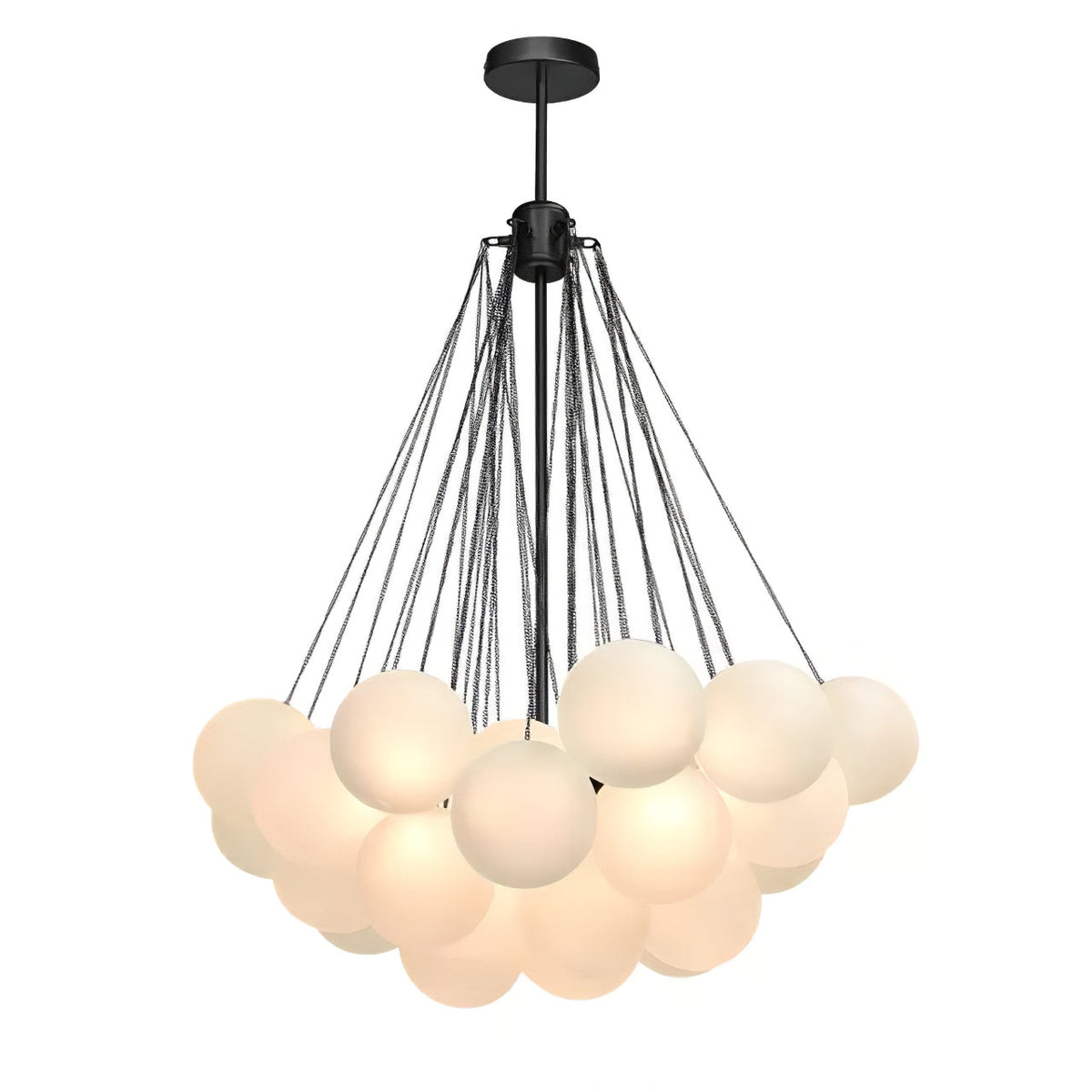 Lustra Lux Lampadario con Bolle in Vetro Satinato - Relic Pieces