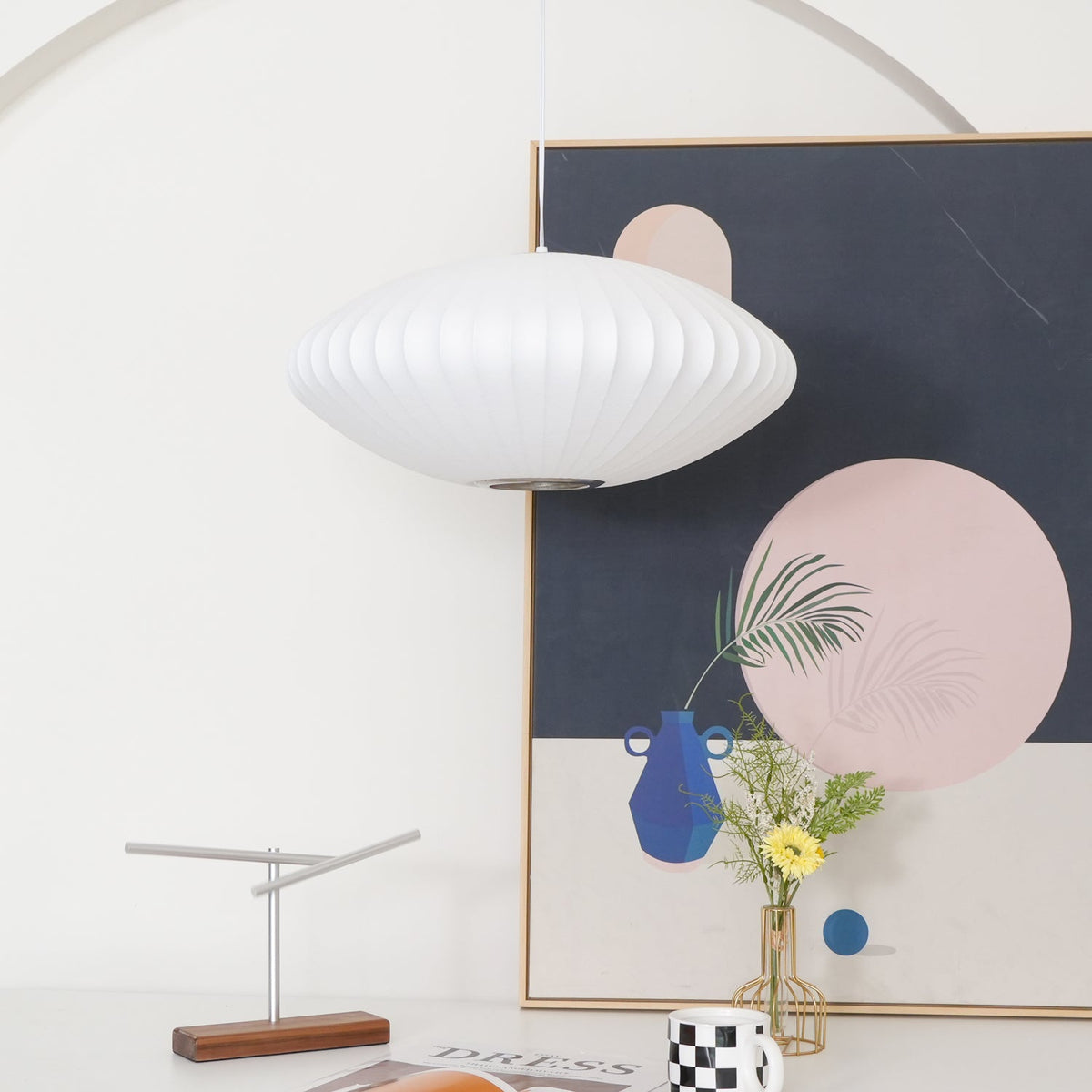 Elaeniella lampada a sospensione Bubble Geometric a globo