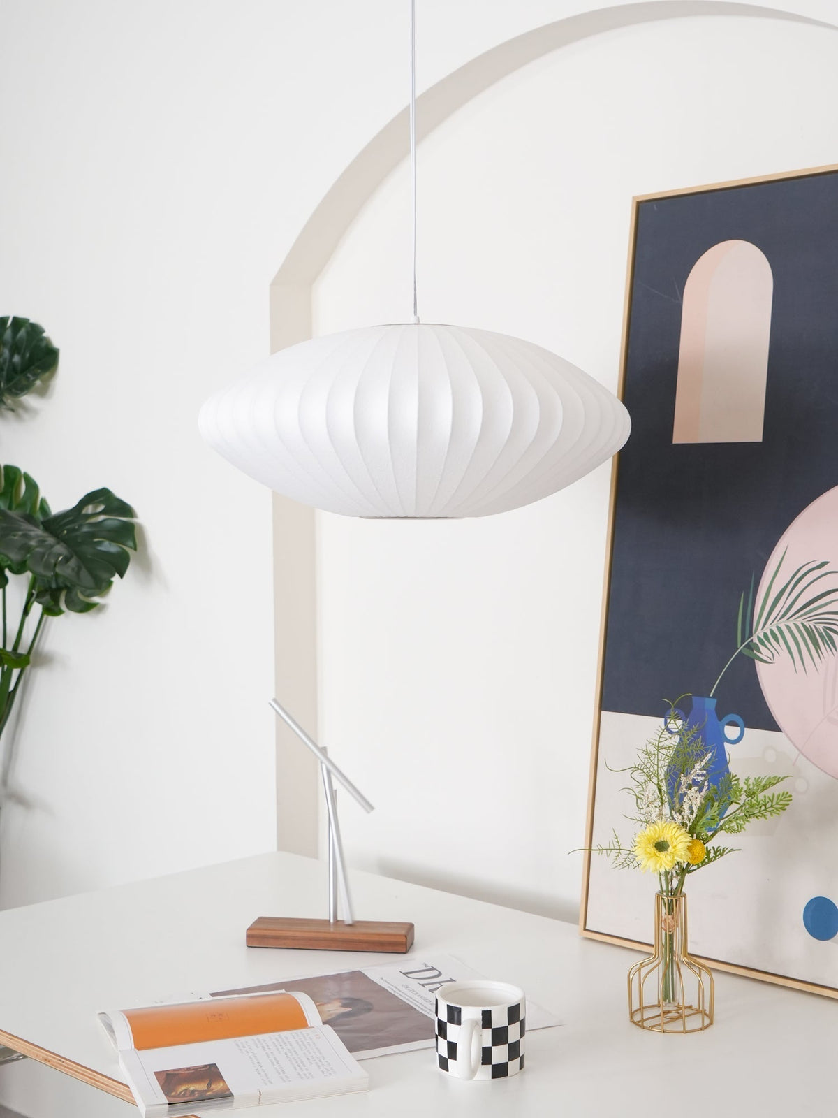Elaeniella lampada a sospensione Bubble Geometric a globo
