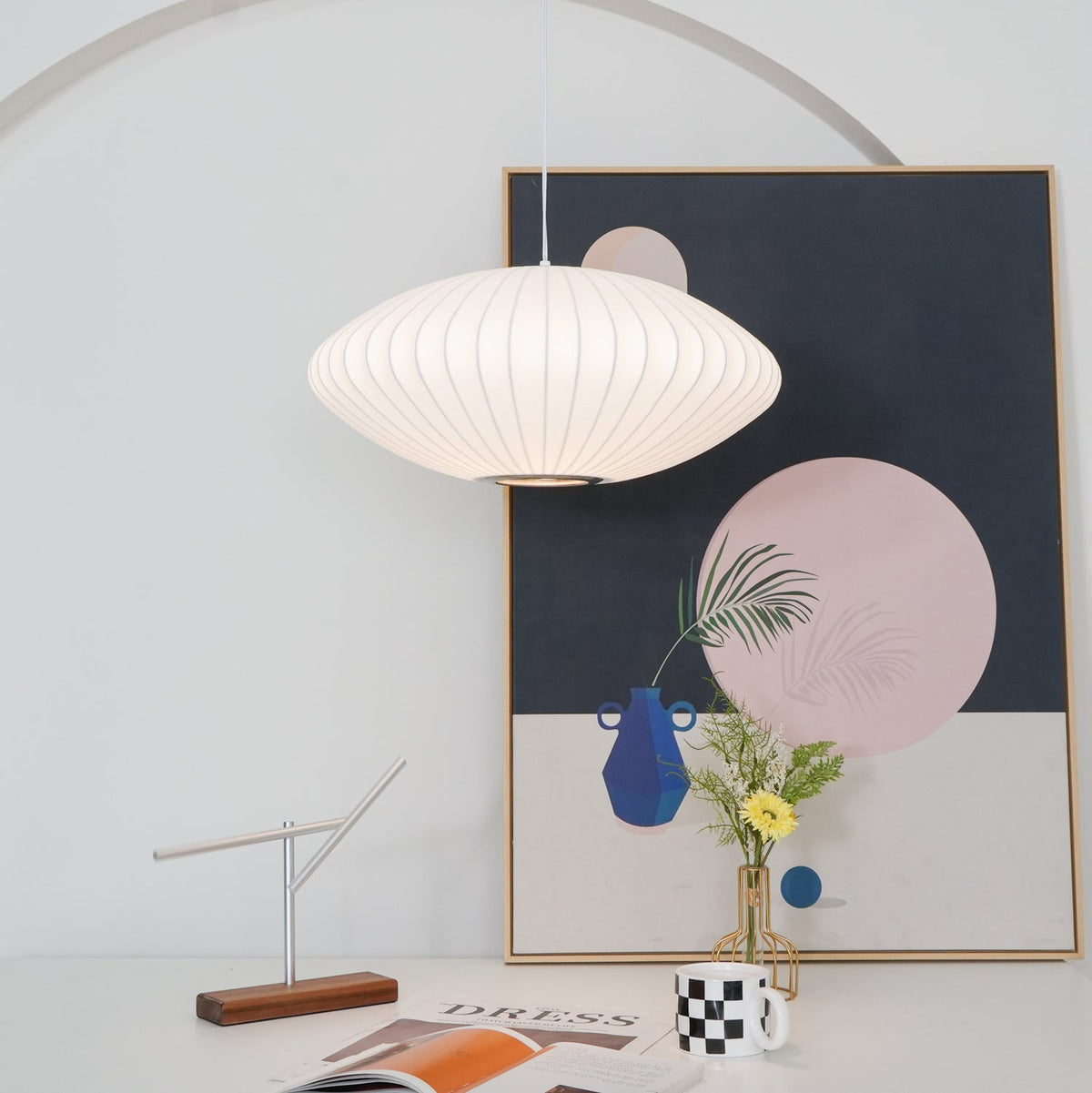 Elaeniella lampada a sospensione Bubble Geometric a globo