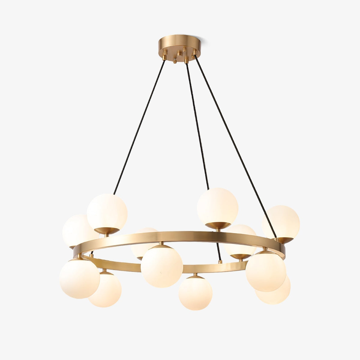 Aben lampadario sfera Anello ottone