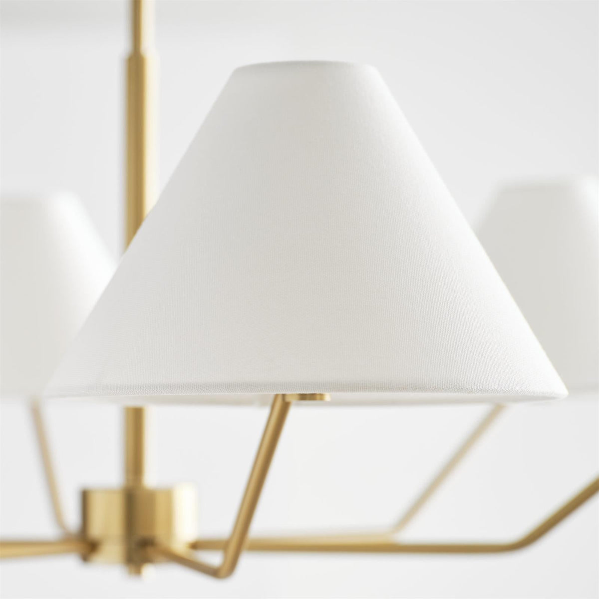 Kevenor lampadario ottone Paralumi in tessuto a Cono moderni