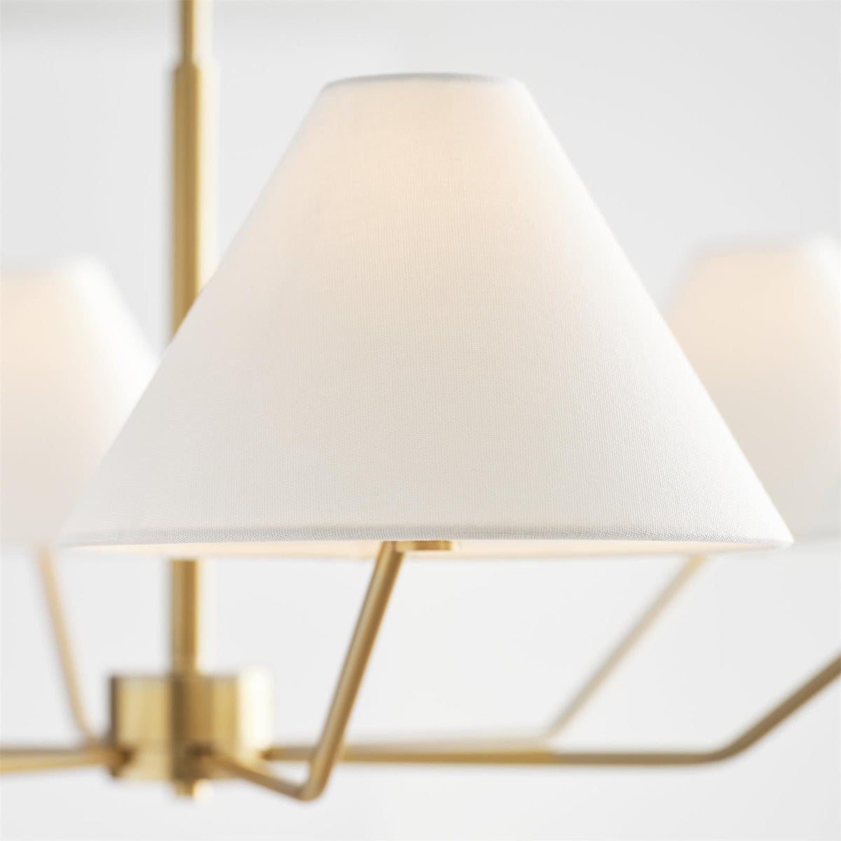 Kevenor lampadario ottone Paralumi in tessuto a Cono moderni