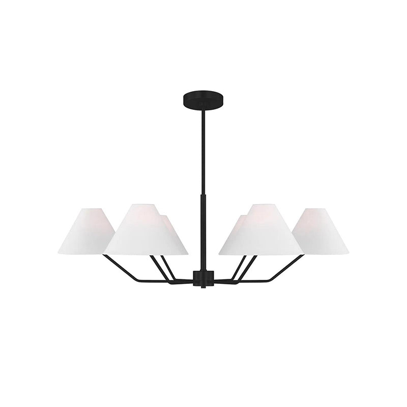 Kevenor lampadario ottone Paralumi in tessuto a Cono moderni