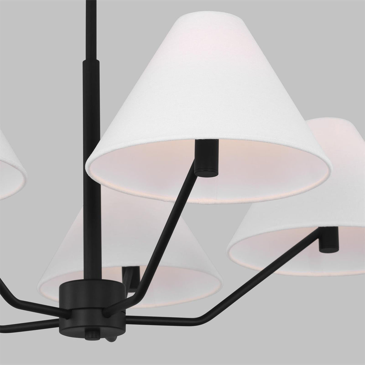 Kevenor lampadario ottone Paralumi in tessuto a Cono moderni