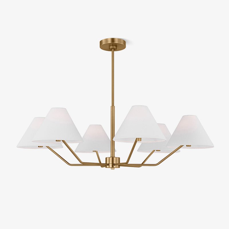Kevenor lampadario ottone Paralumi in tessuto a Cono moderni