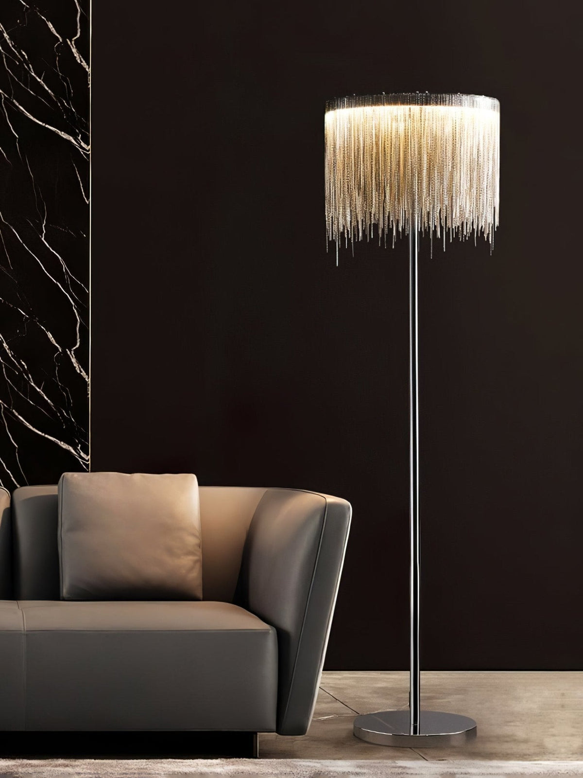 Fringe lampada da terra Catena Tasselli