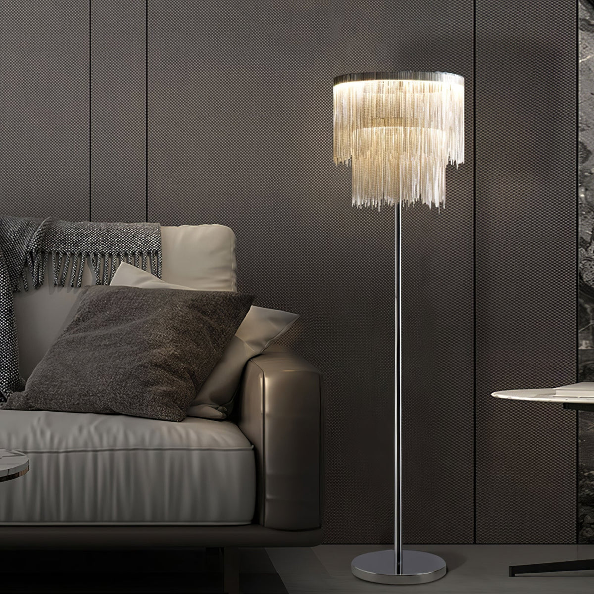 Fringe lampada da terra Catena Tasselli