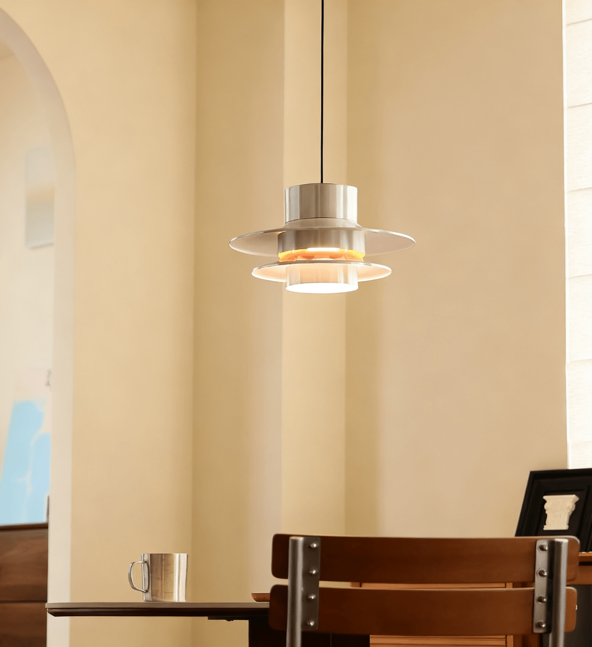 Ulux lampada a sospensione cromo