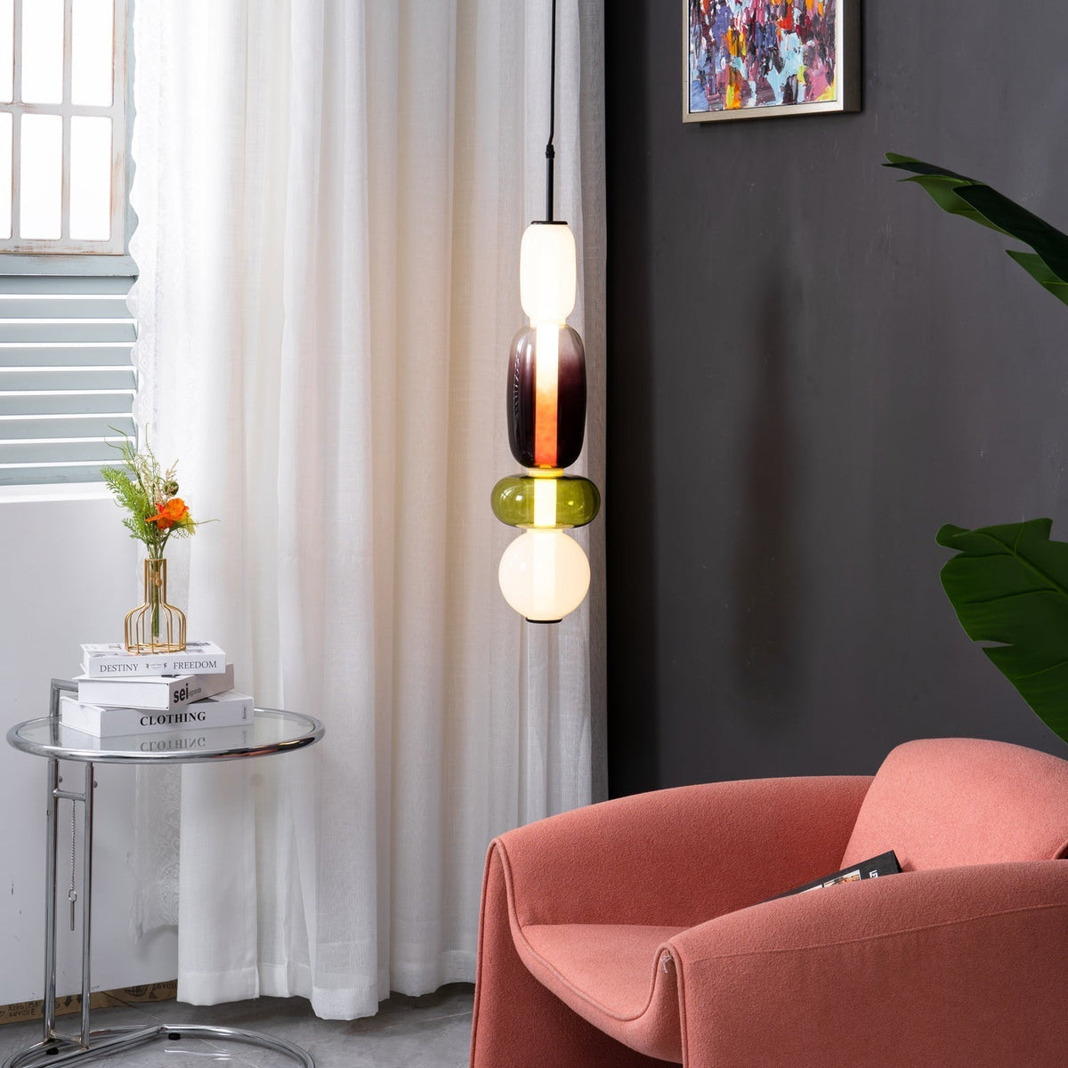 Eiriniella lampada a sospensione in vetro Candito