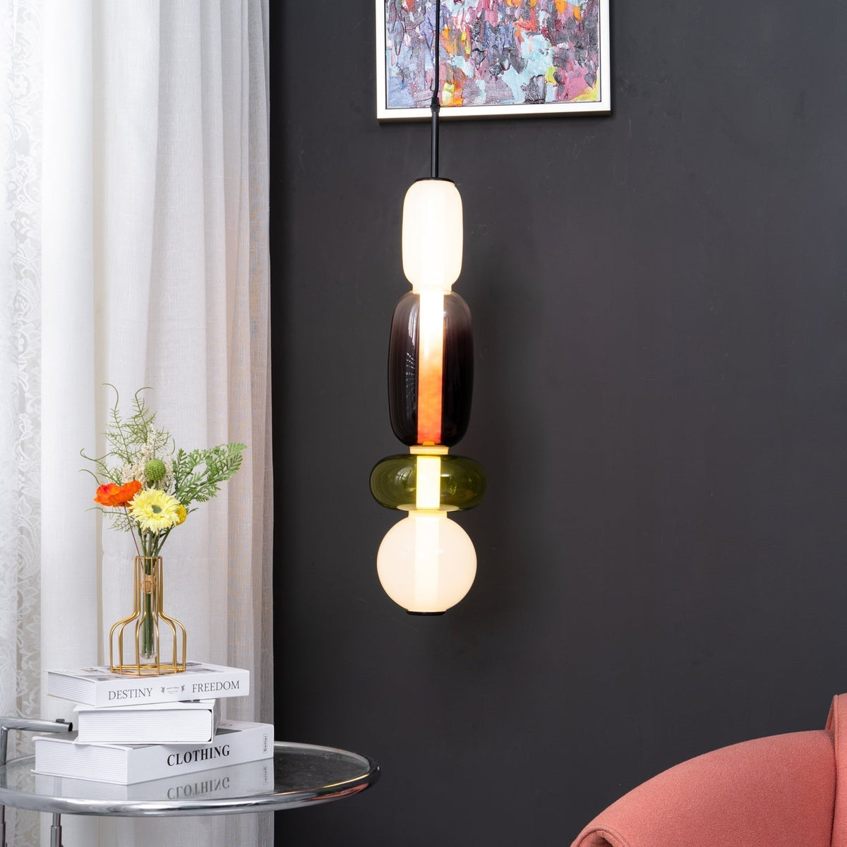 Eiriniella lampada a sospensione in vetro Candito