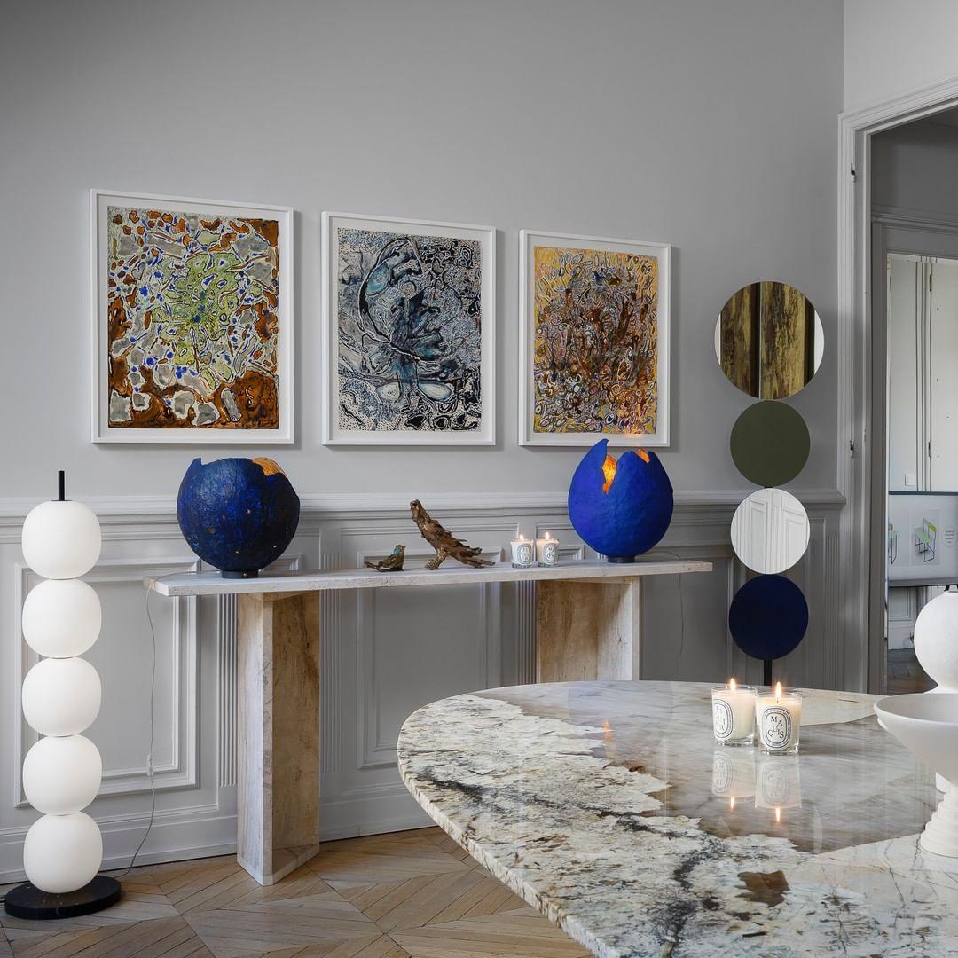 Ceni lampada da terra minimalista in marmo