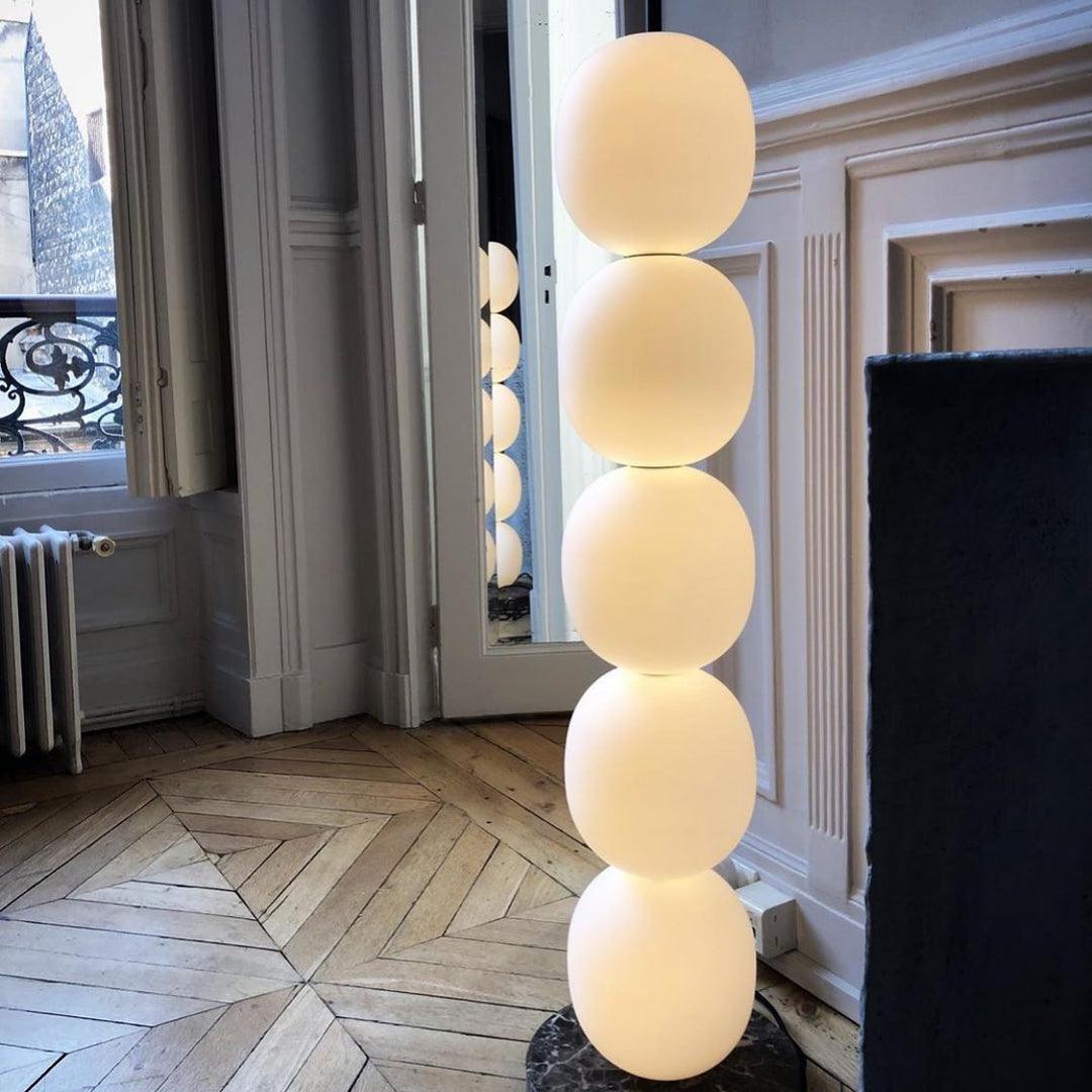 Ceni lampada da terra minimalista in marmo
