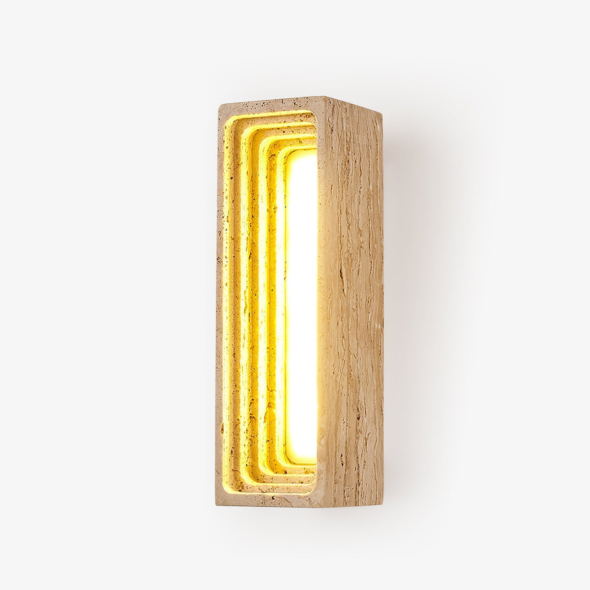 Atheila lampada da parete in travertino Giallo