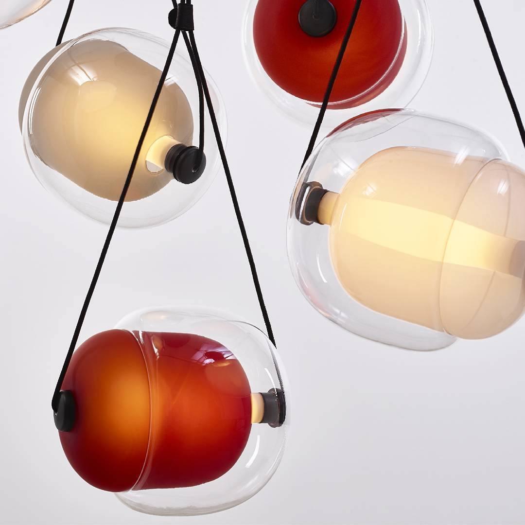 Ovexa lampada a sospensione contemporanea in vetro