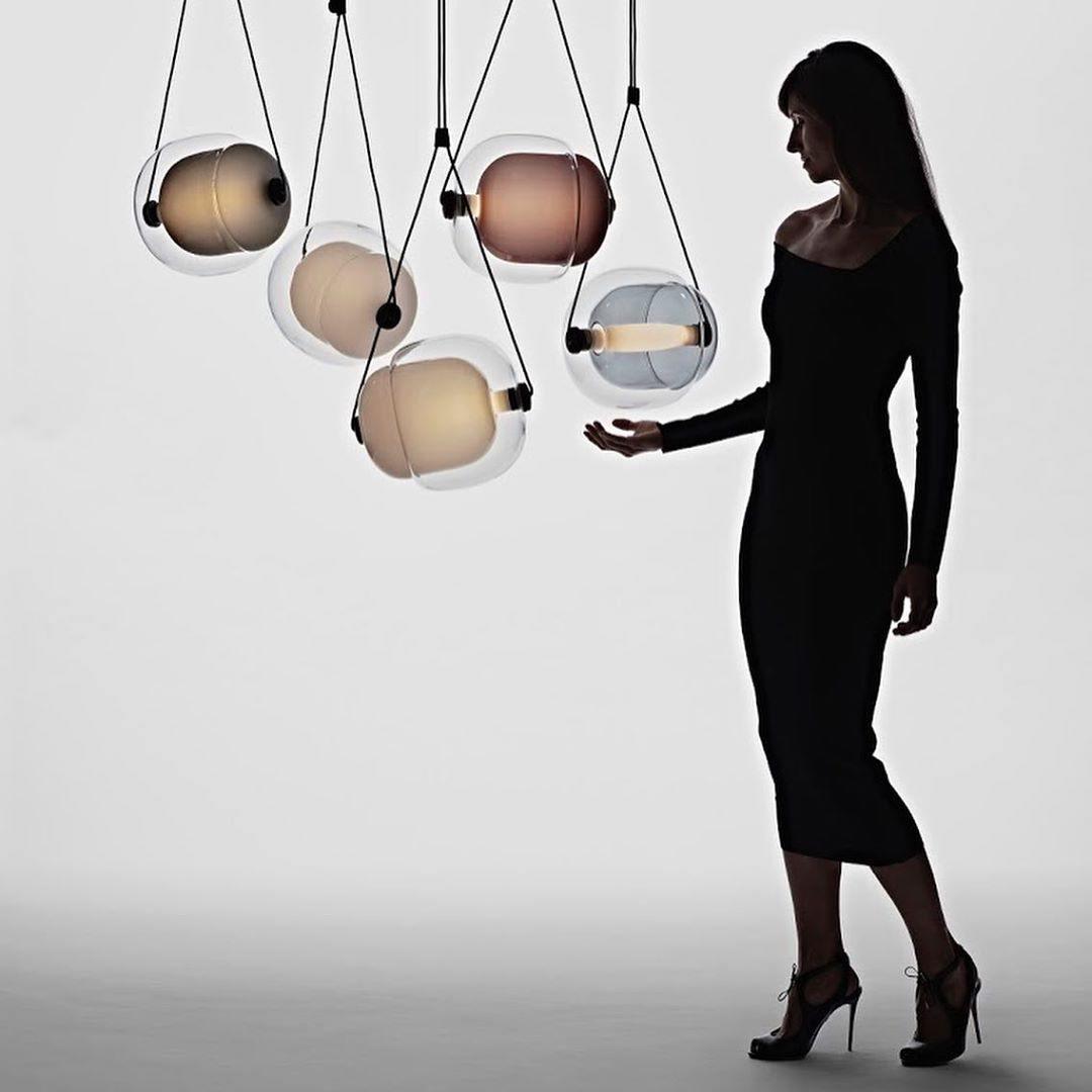 Ovexa lampada a sospensione contemporanea in vetro