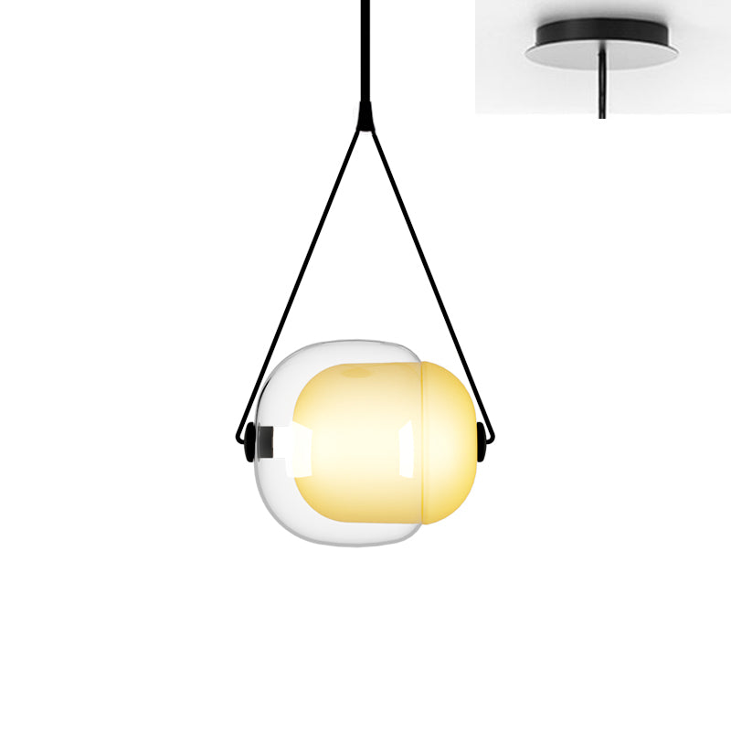 Ovexa lampada a sospensione contemporanea in vetro