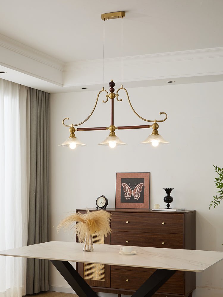 Ivvinisra Elegance vintage Island lampada a sospensione in legno