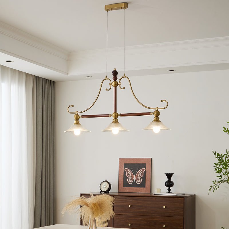 Ivvinisra Elegance vintage Island lampada a sospensione in legno