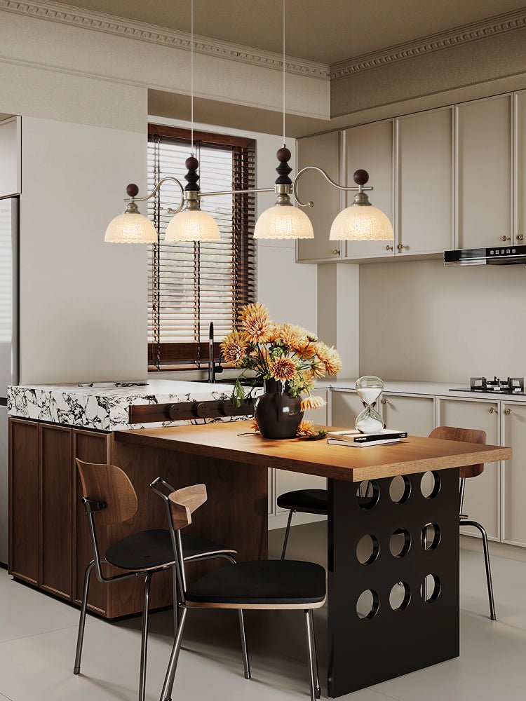 Ivvinisra Elegance vintage Island lampada a sospensione in legno