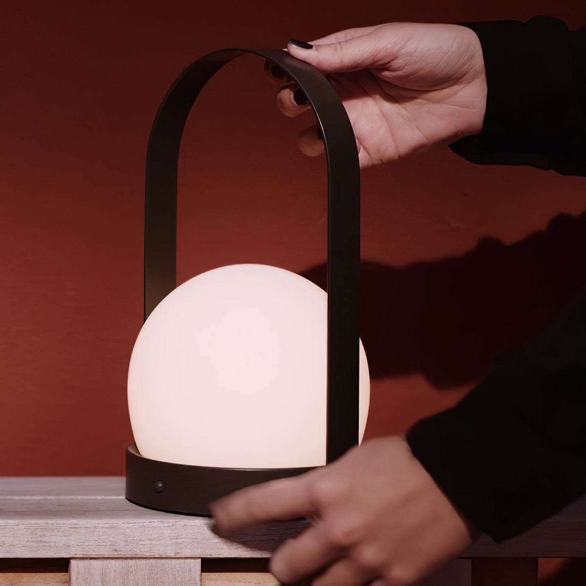 Zenon lampada da tavolo in vetro minimalista