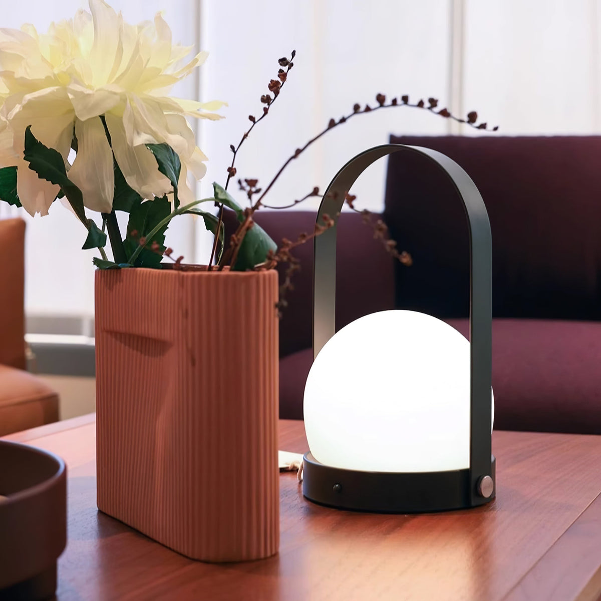 Zenon lampada da tavolo in vetro minimalista