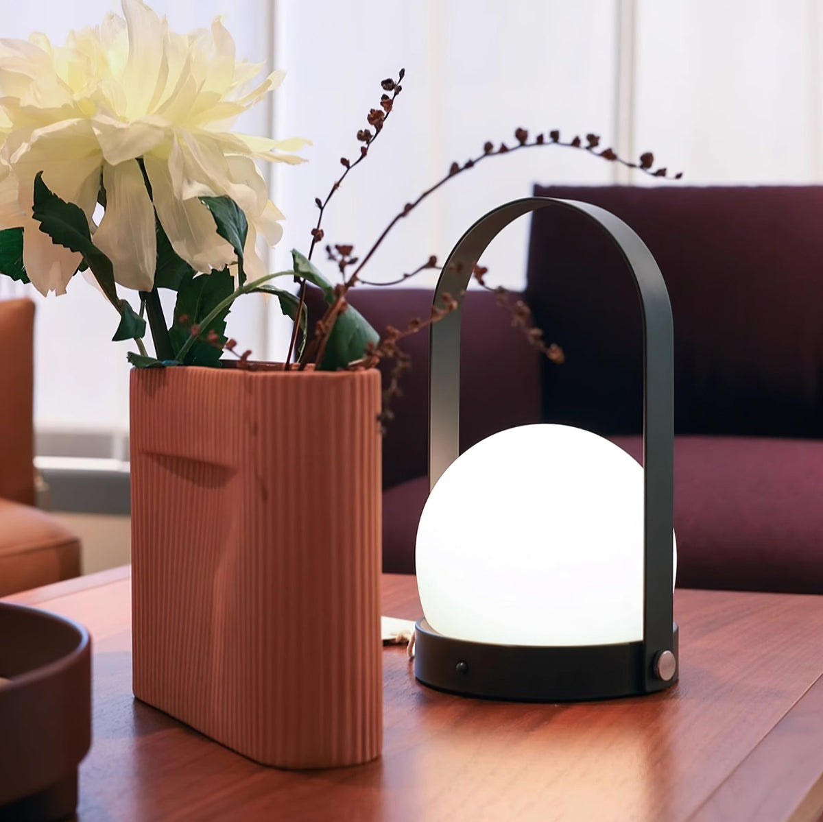 Zenon lampada da tavolo in vetro minimalista