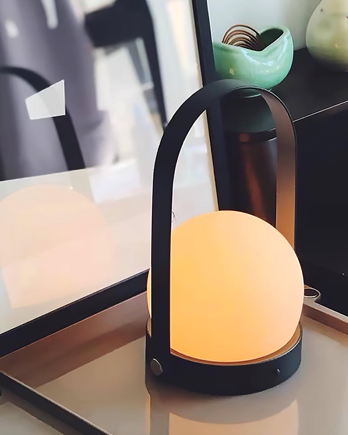 Zenon lampada da tavolo in vetro minimalista