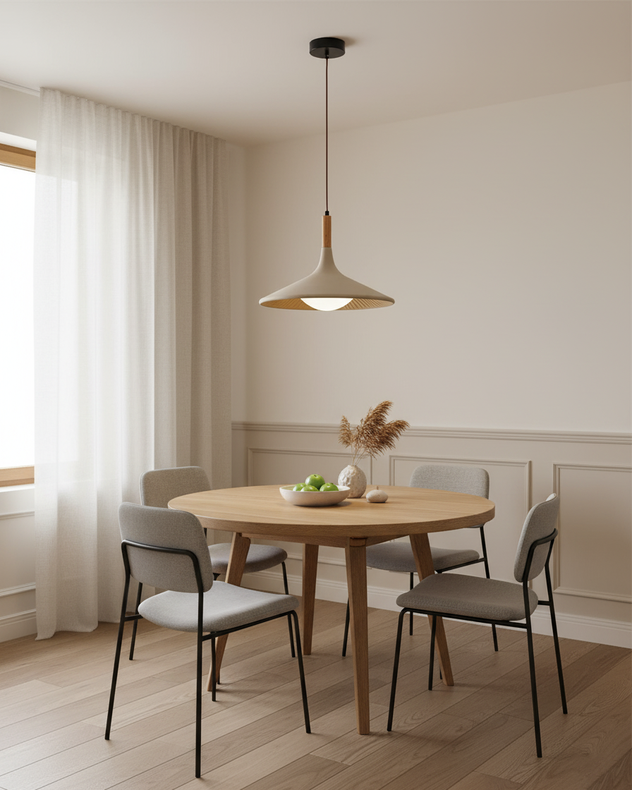 Lampada a sospensione in legno