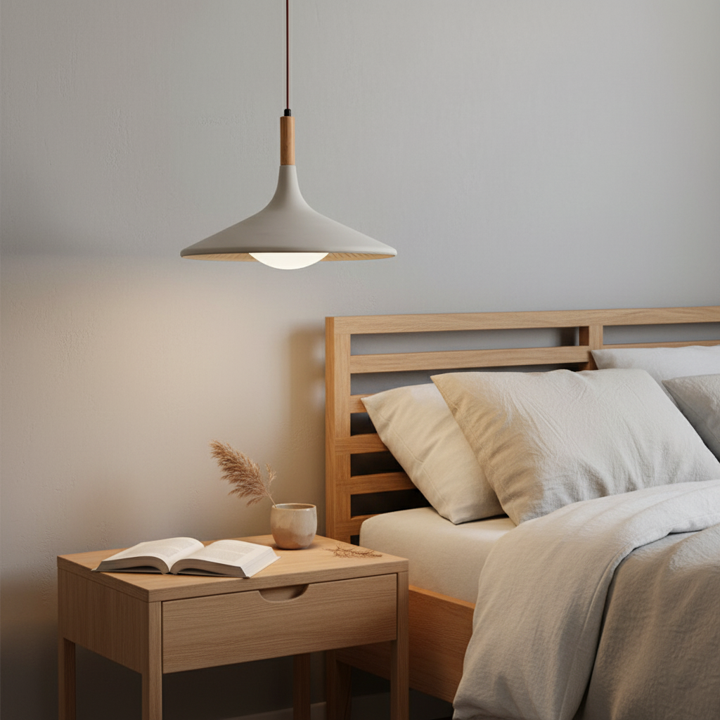 Lampada a sospensione in legno