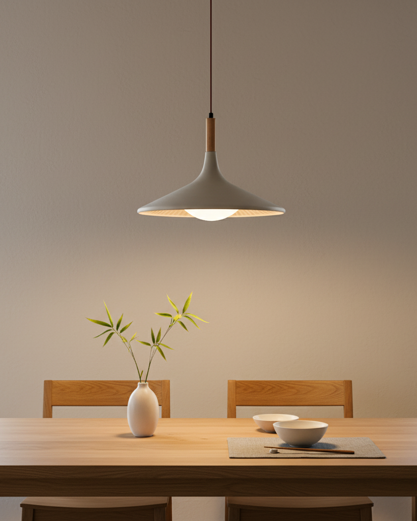 Lampada a sospensione in legno
