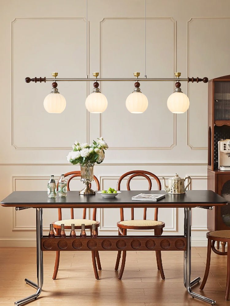 Otheia Eleganza vintage lineare in legno lampada a sospensione