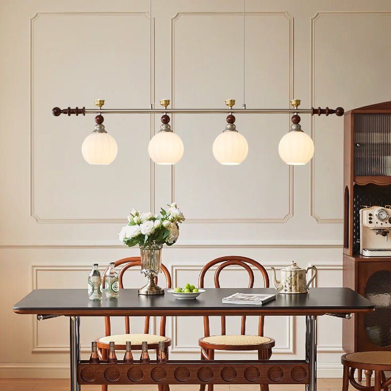 Otheia Eleganza vintage lineare in legno lampada a sospensione