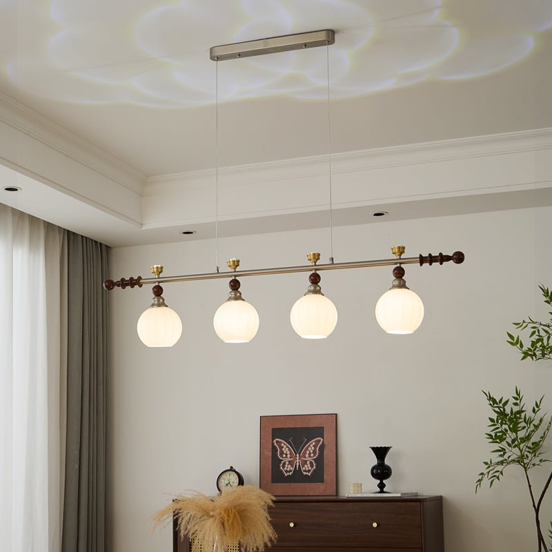 Otheia Eleganza vintage lineare in legno lampada a sospensione