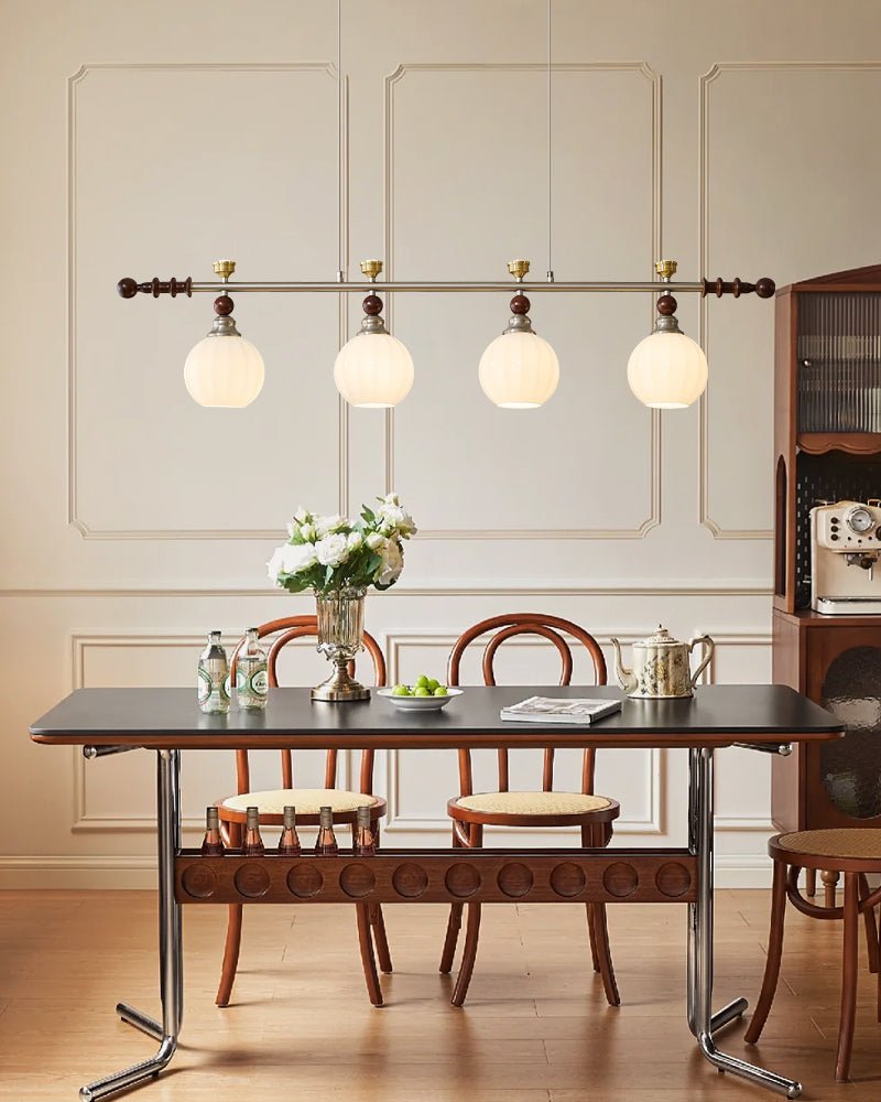 Otheia Eleganza vintage lineare in legno lampada a sospensione