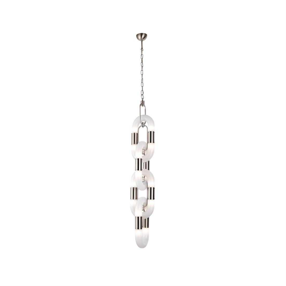 Lampada a sospensione in acciaio inox moderno a catena