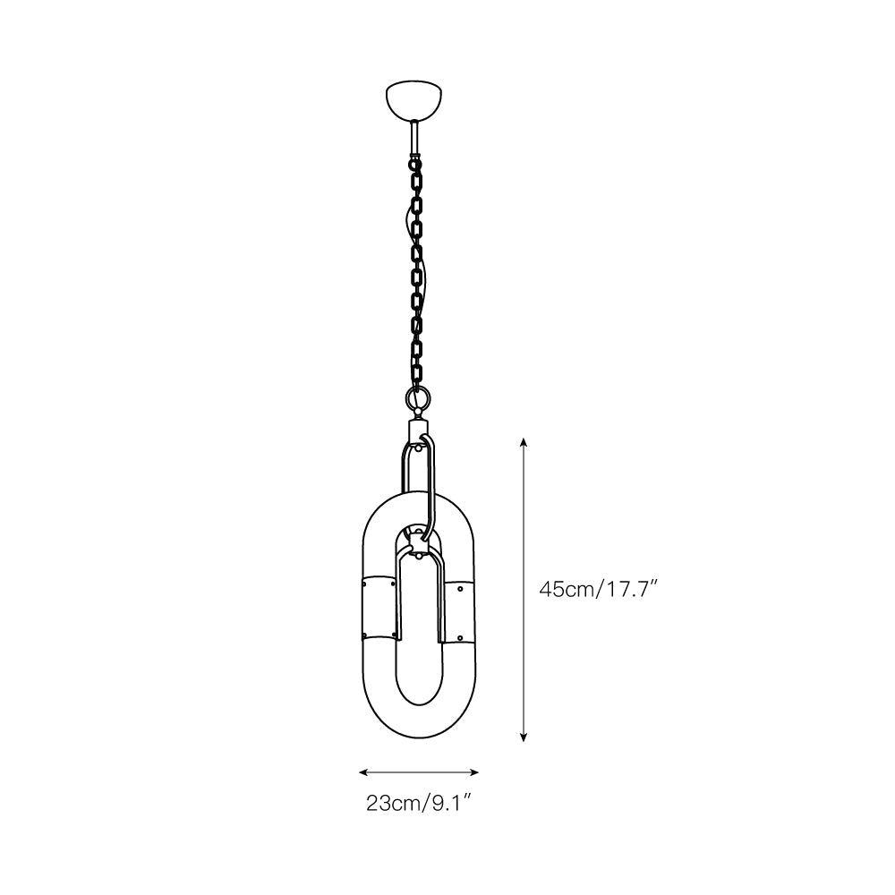 Lampada a sospensione in acciaio inox moderno a catena